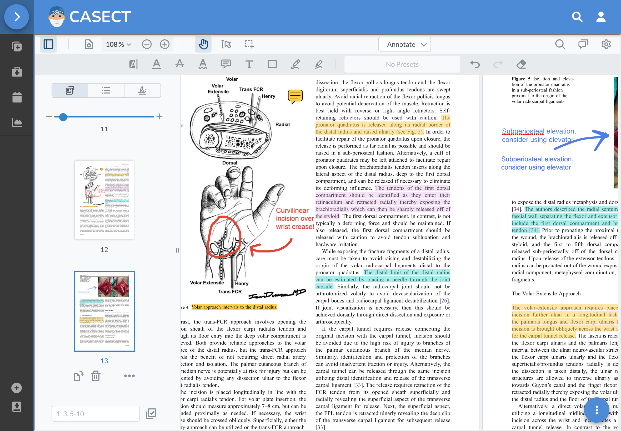 Casect references page | Attach references to your cases and techniques